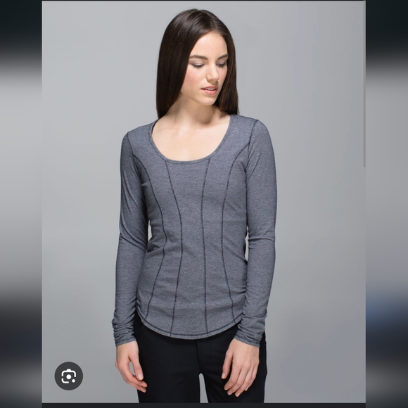 🍋Lululemon🍋 Between the Lines Long Sleeve Grey - Picture 1 of 8